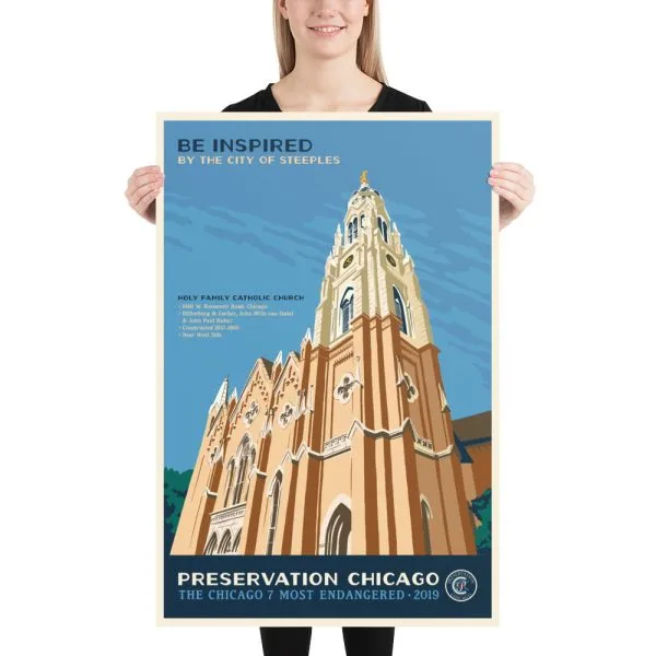 Holy Family Poster 24x36; a Preservation Chicago Most Endangered 2019