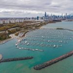 31st Street Harbor: The Chicago Lakefront, 26 Miles of Scenic Lakefront Parks & Public Spaces, In Perpetuity Since 1836, by Olmsted & Vaux, Nelson, Simonds, Burnham, Atwood, Bennett & Others. Photo Credit: Eric Allix Rogers