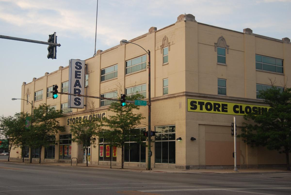 Former Sears Store, 6153 S. Western Avenue. Chicago 7 2016. Demolished June 2020. Photo Credit: Artistmac / Flickr