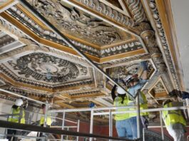 WIN: Chicago Cultural Center G.A.R. Room and Art Glass Dome Restoration Progressing
