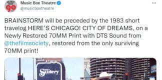 Music Box Theatre’s 70mm Film Festival Presents HERE’S CHICAGO! THE CITY OF DREAMS, a travelog of Chicago from 1983