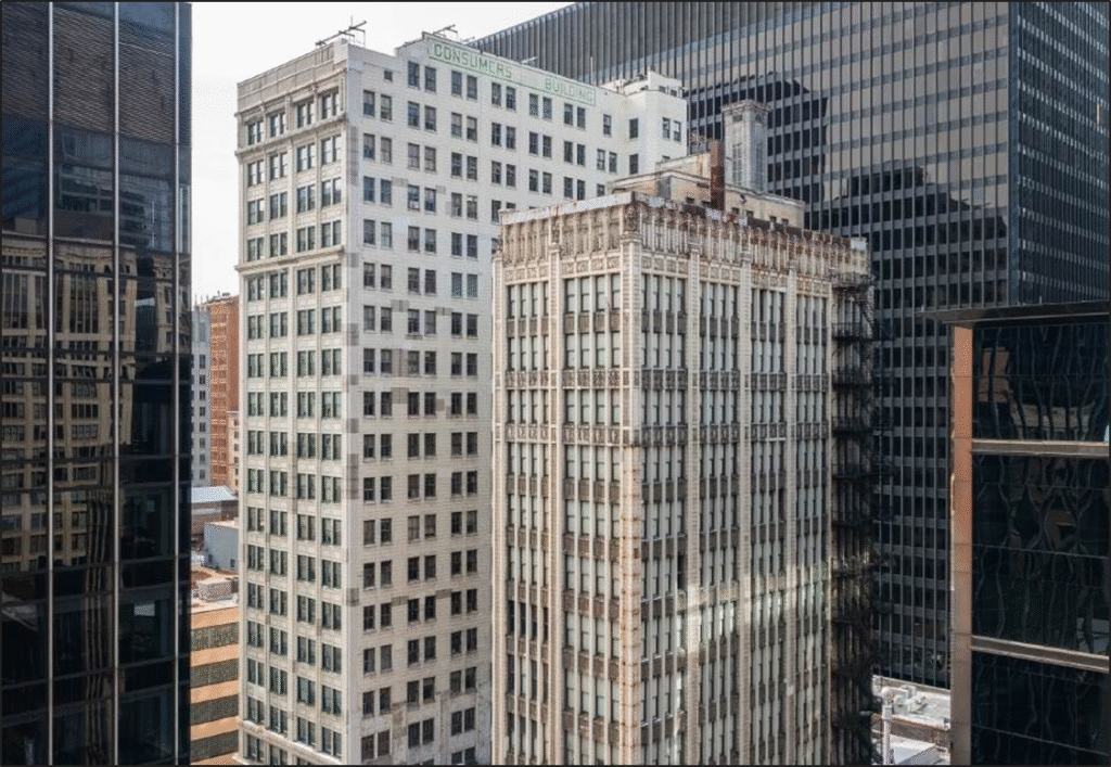 The Century and Consumers Buildings, 202 S. State Street & 220 S. State Street. Photo credit: Serhii Chrucky