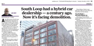 SUN-TIMES EDITORIAL: South Loop had a hybrid car dealership — a century ago. Now it’s headed toward demolition.