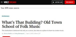WBEZ: What’s That Building? Old Town School of Folk Music