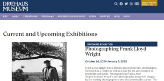 Driehaus Museum presents “Photographing Frank Lloyd Wright” October 24, 2024 to January 5, 2025