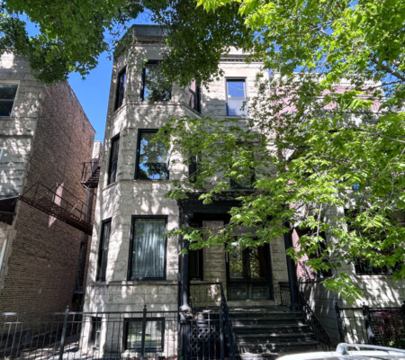 3222 N. Clifton Avenue, Lake View. Demolished July 2026. Photo credit: Daniel Schell / Chicago YIMBYThree Units Permitted To Replace 1900 Greystone On Clifton Avenue In Lake View, Daniel Schell, Chicago YIMBY, 5/15/26